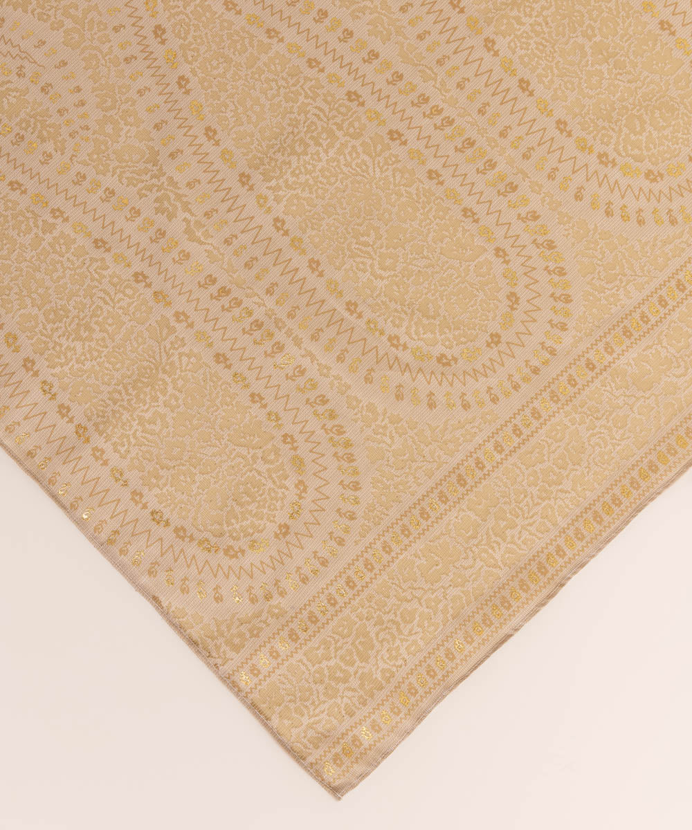 Burnout Beige Printed Dupatta