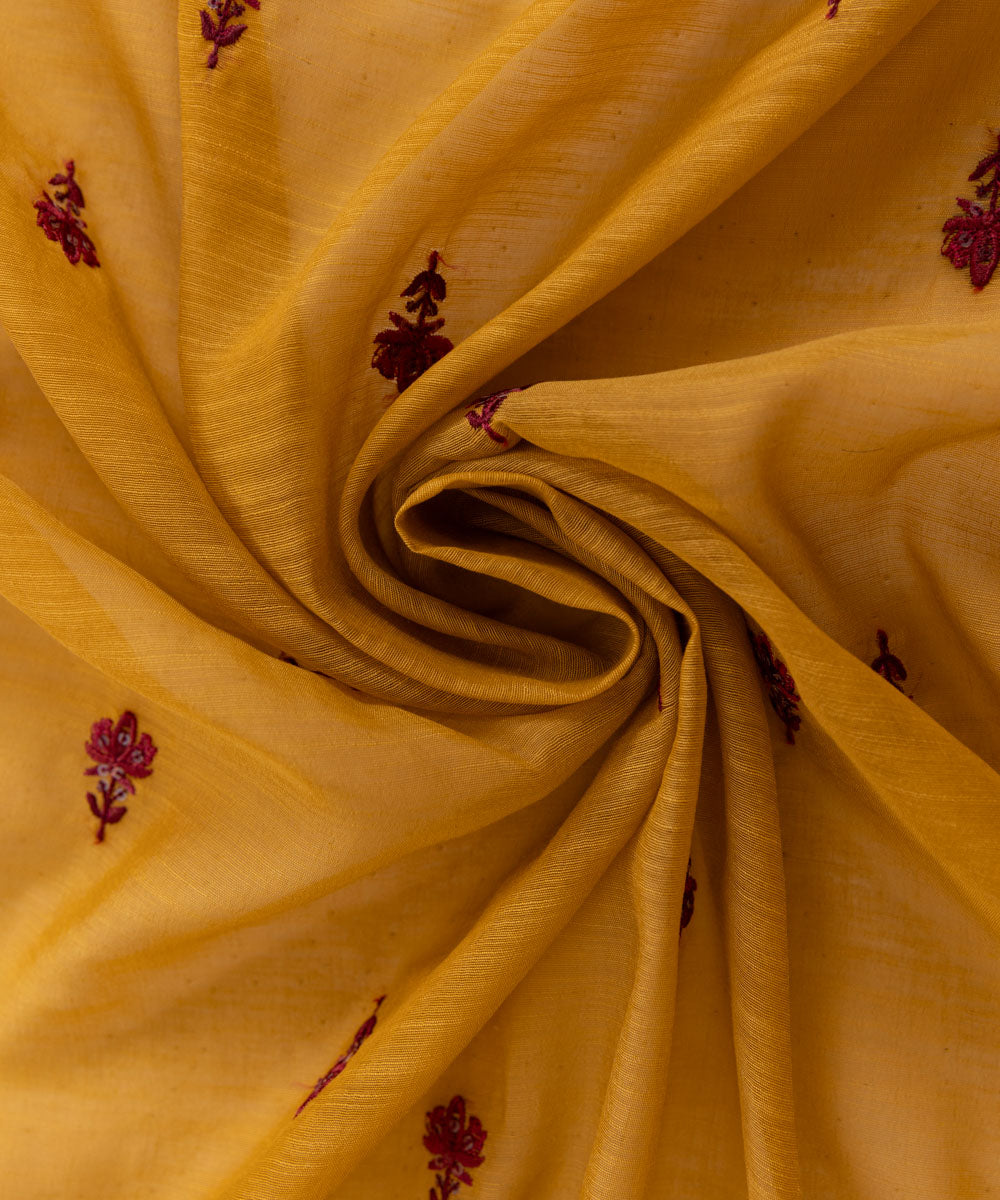 Manaar Yellow Embroidered Dupatta