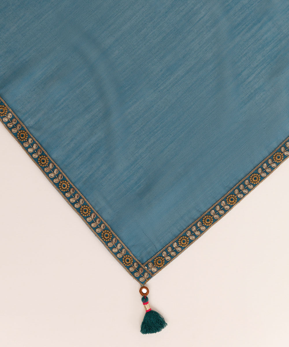 Manaar Blue Embroidered Dupatta