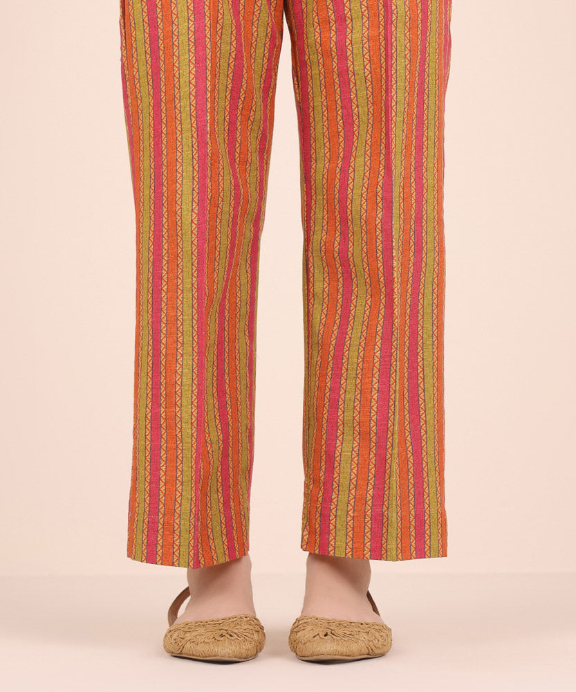 Women's Pret Printed Multi Khaddar Straight Trousers