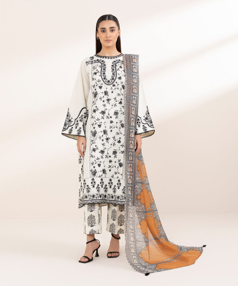 Women's Pret Printed Rust Manar Dupatta