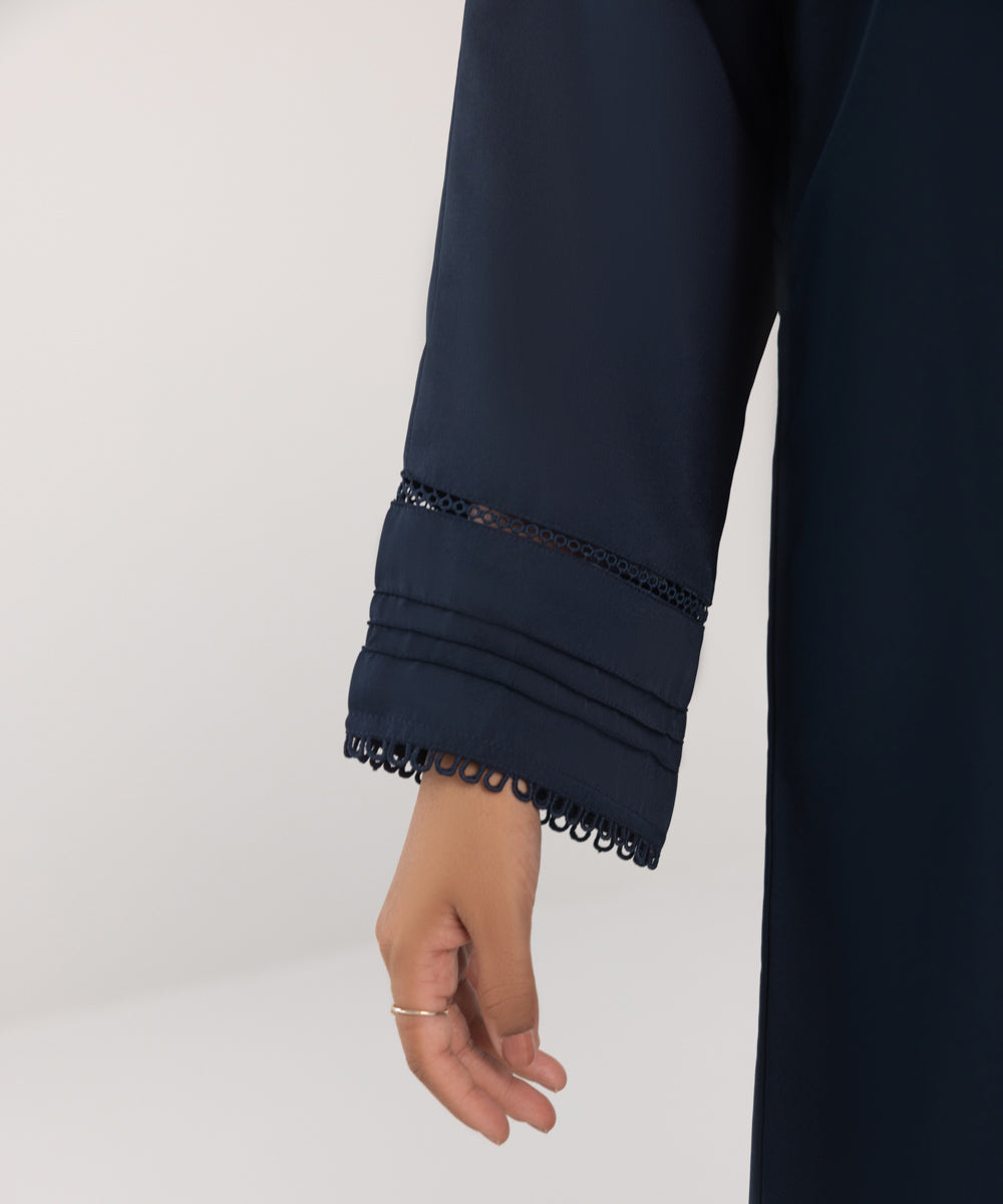 Women's Basic Navy Blue Abbaya