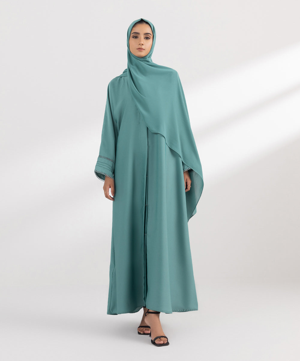 Women's Basic Turquoise Abbaya