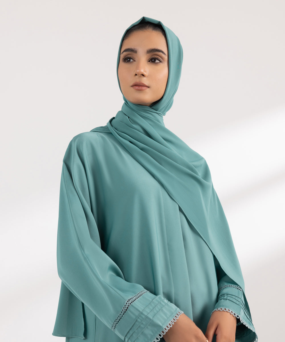 Women's Basic Turquoise Abbaya