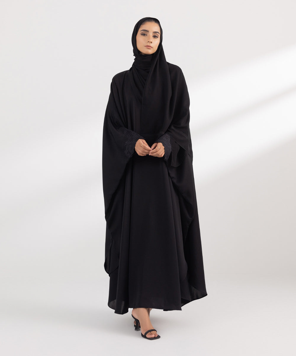 Women's Fashion Black Abbaya Set