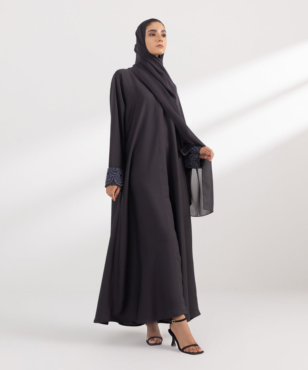 Women's Formal Dark Grey Abbaya