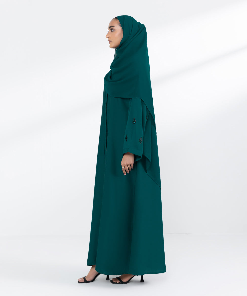 Green Embellished Abbaya Set