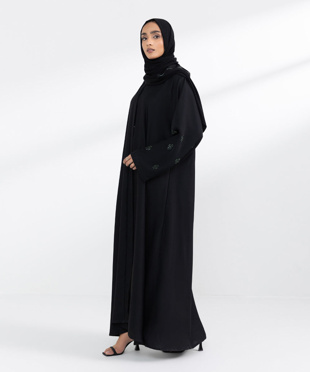 Black Embellished Abbaya Set