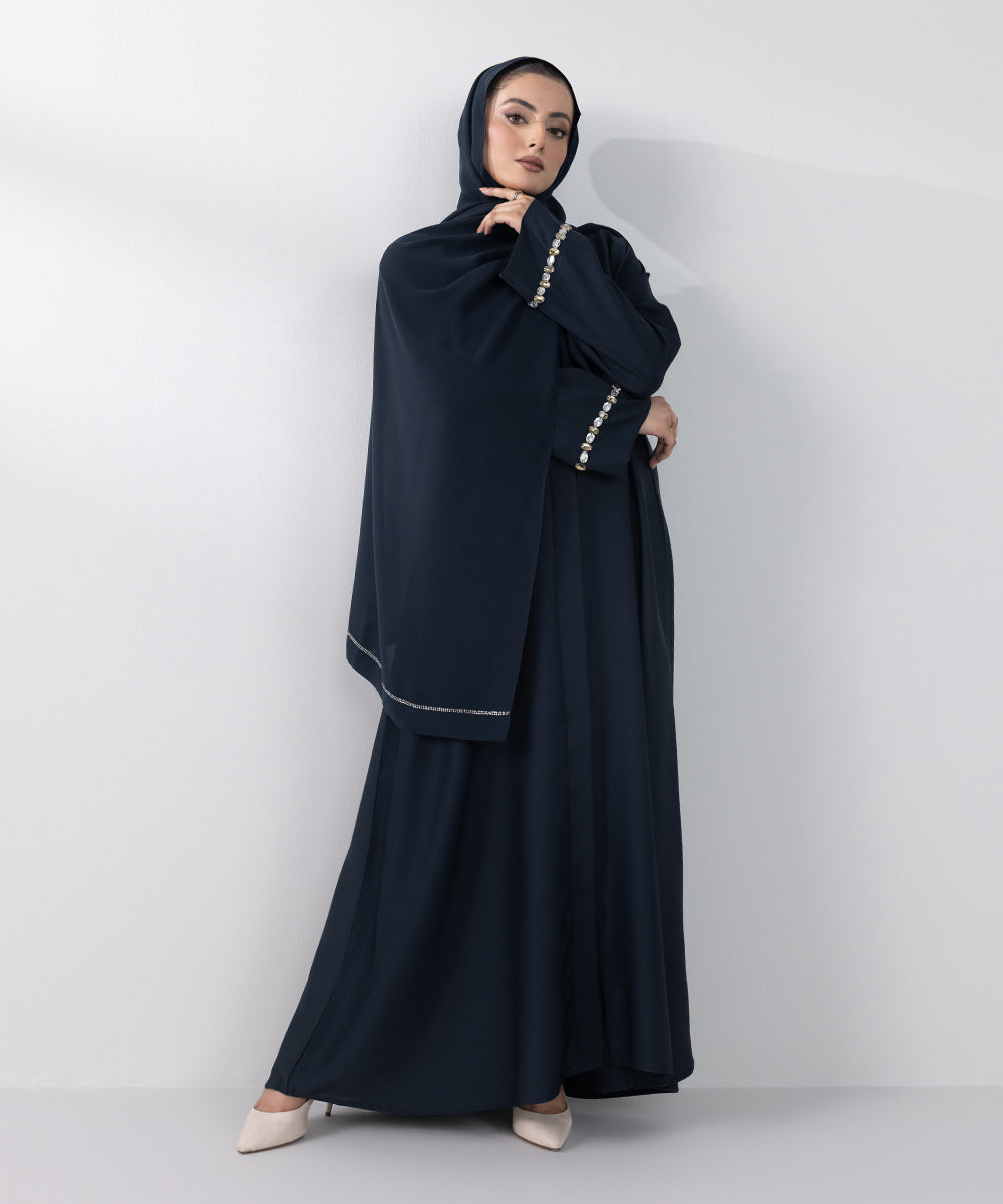 Hand Embellished Abaya Set