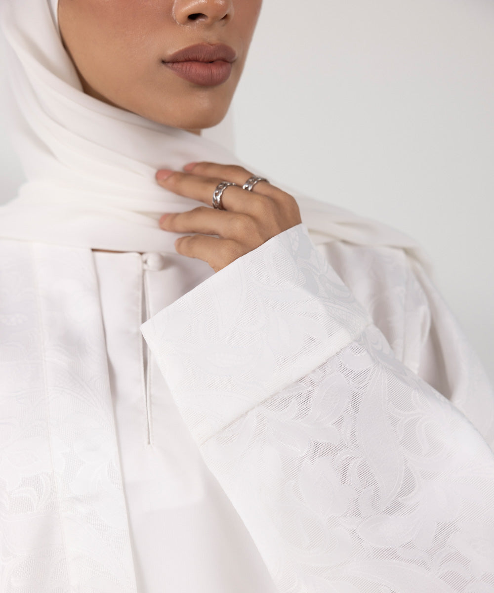 Women's White Abaya