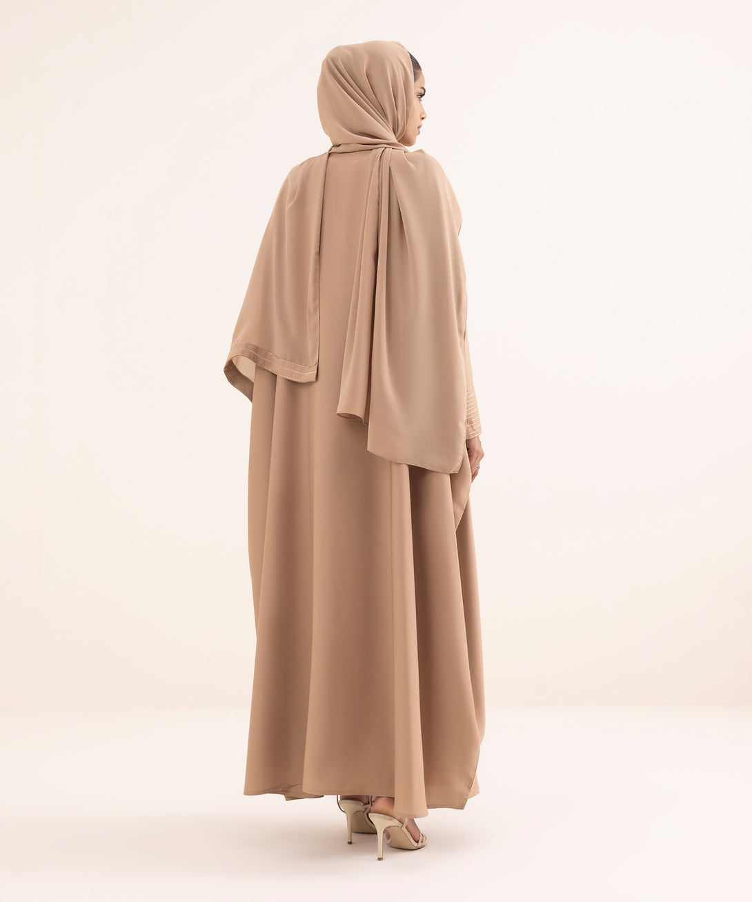 Women's Pink Nida Abaya Set