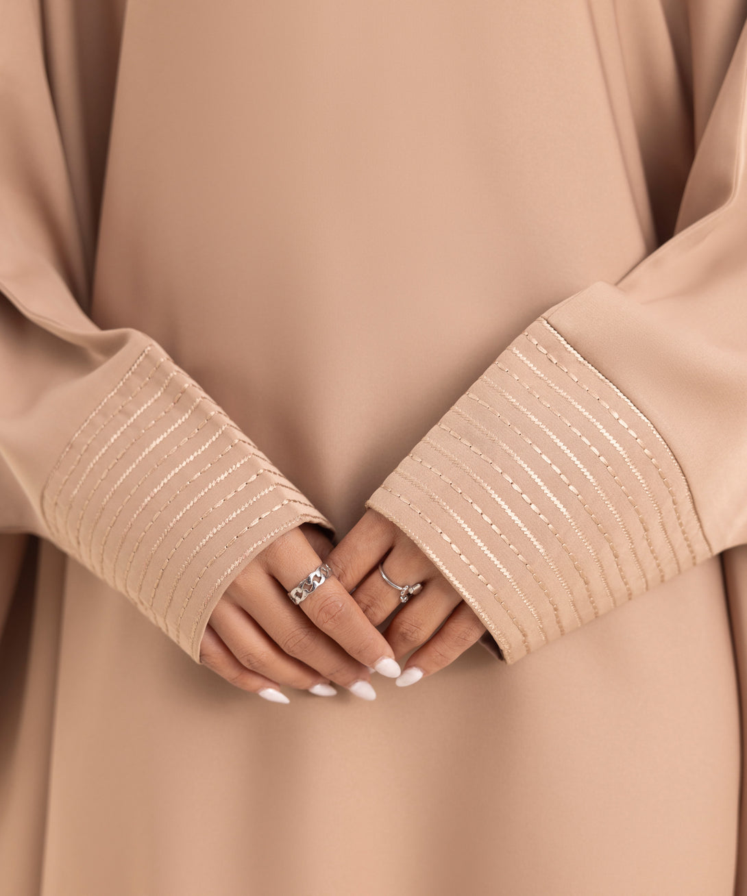 Women's Pink Nida Abaya Set