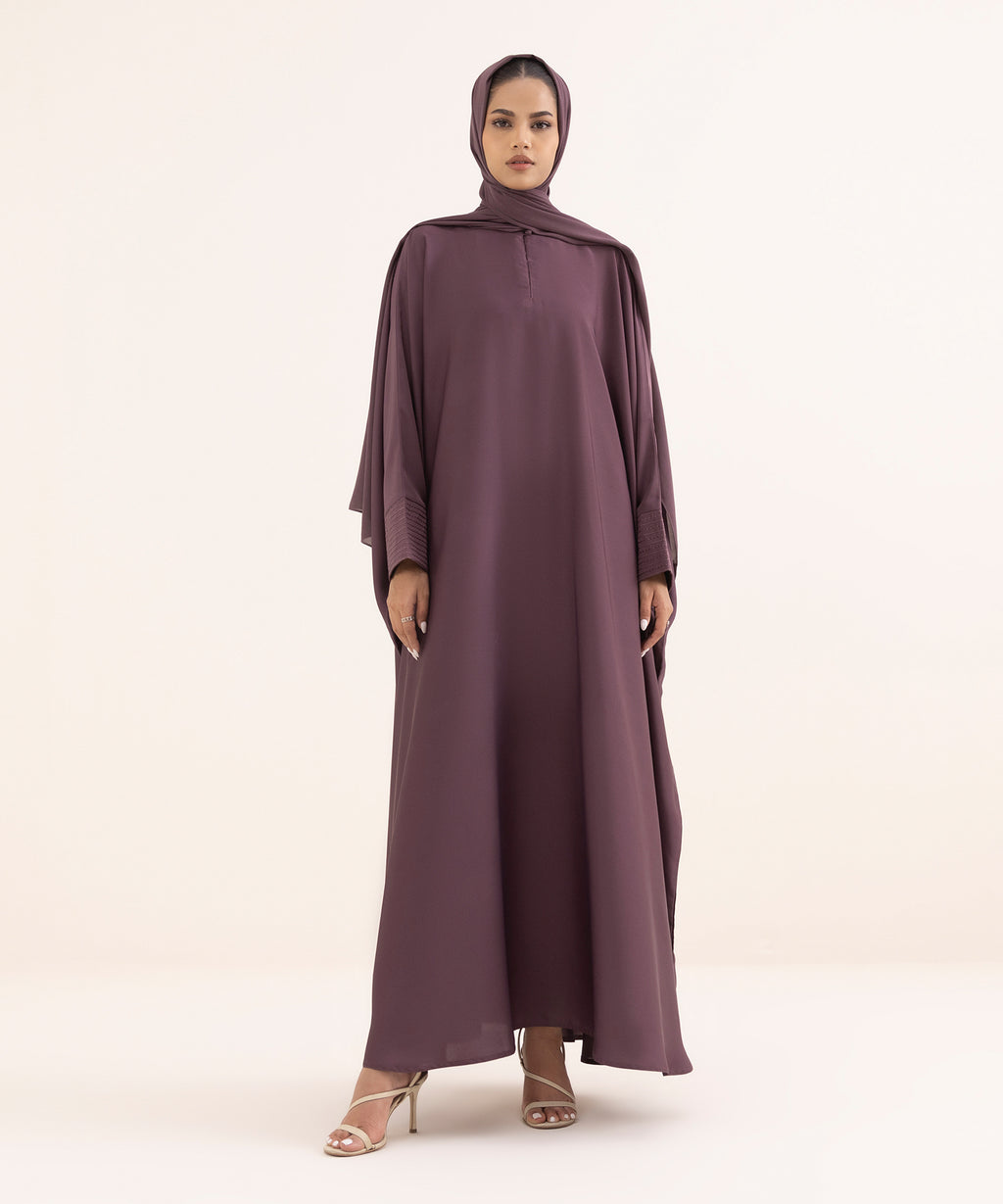 Women's Purple Nida Abaya Set