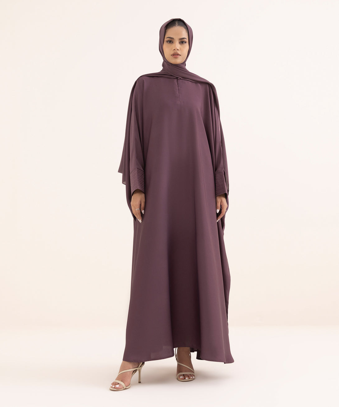 Women's Purple Nida Abaya Set