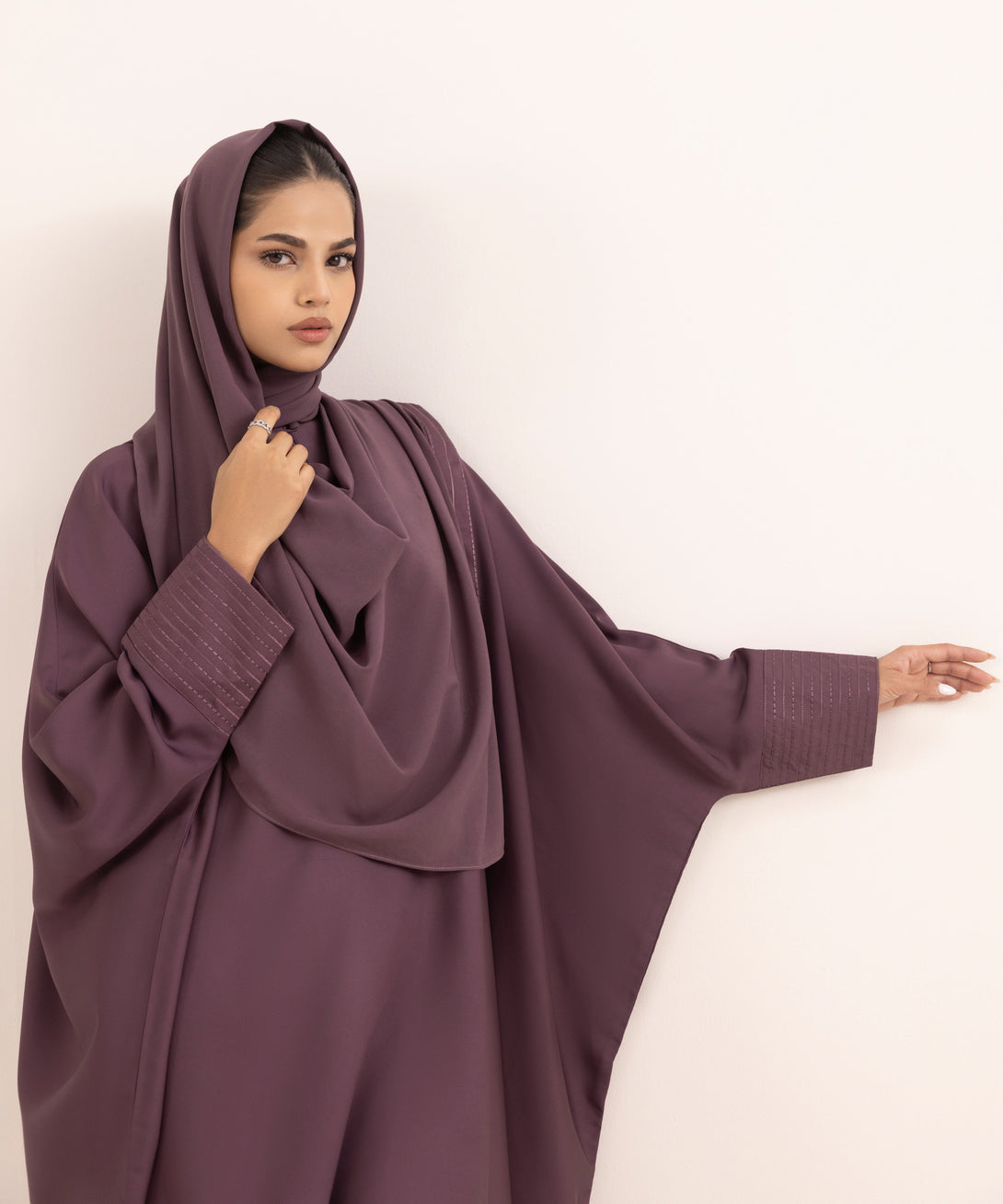 Women's Purple Nida Abaya Set