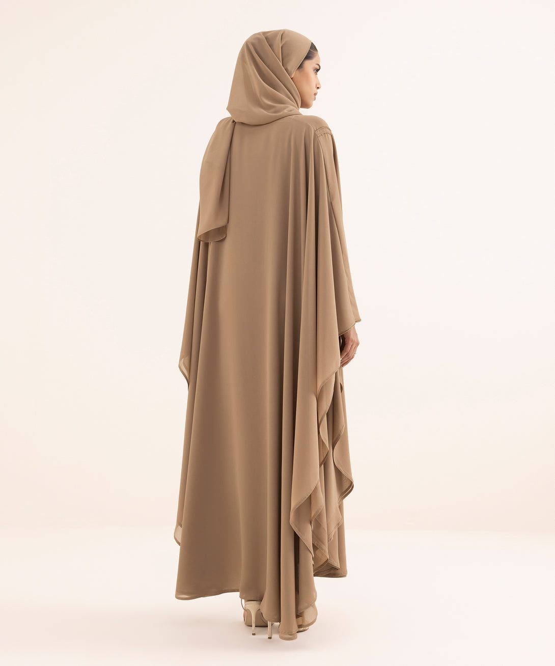 Women's Beige Neda Abaya Set