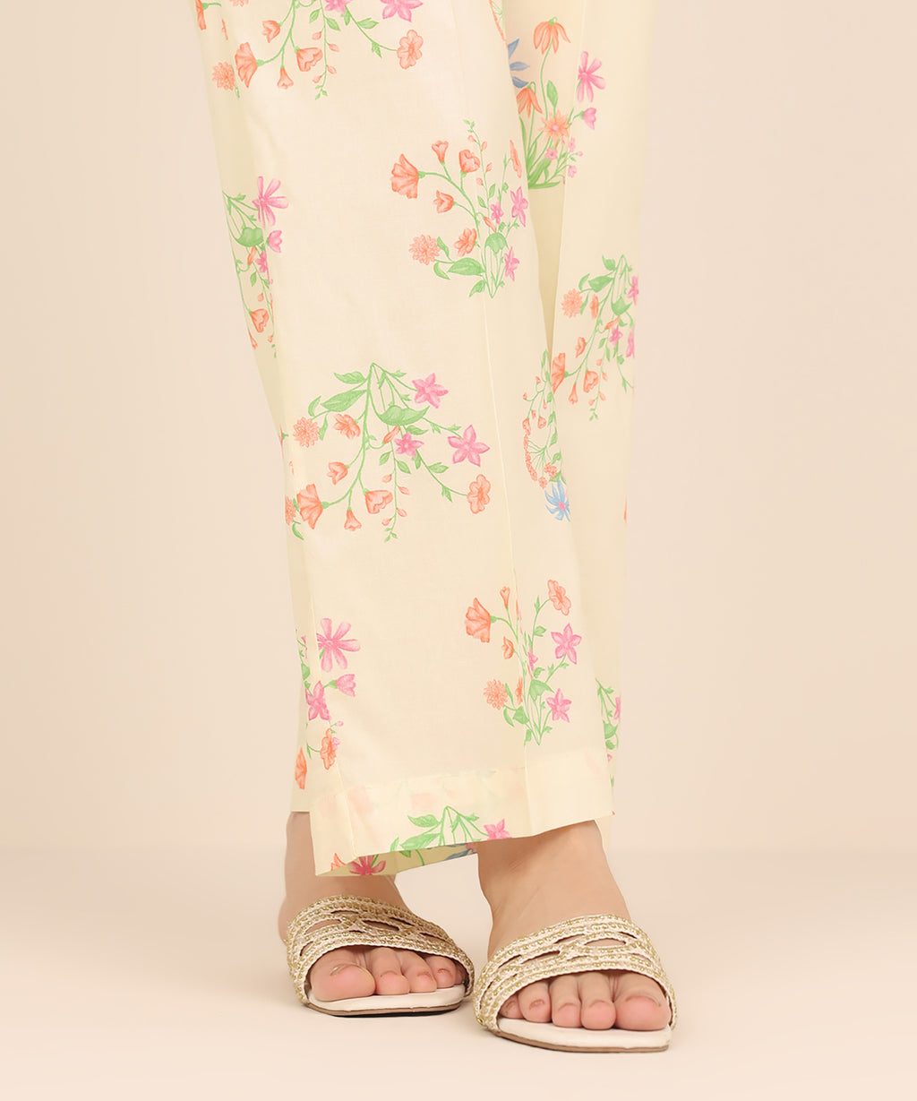 Women's RTW Cotton Viscose Multi Printed Straight Pants
