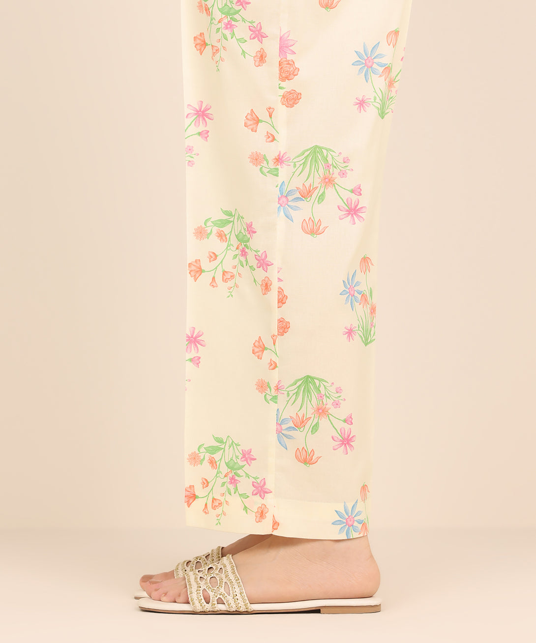 Women's RTW Cotton Viscose Multi Printed Straight Pants