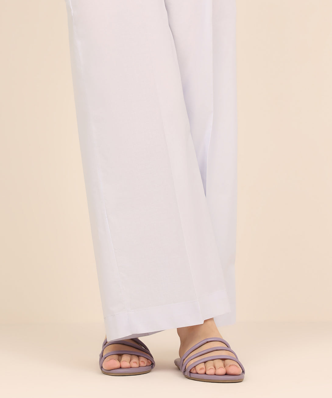 Women's RTW Cambric Purple Solid Culottes