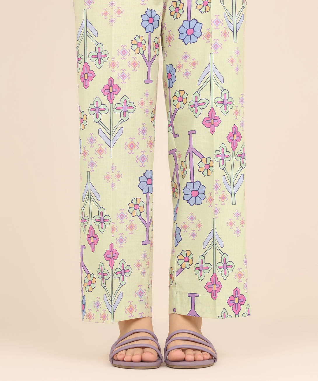 Women's RTW Cross Hatch Multi Printed Straight Pants