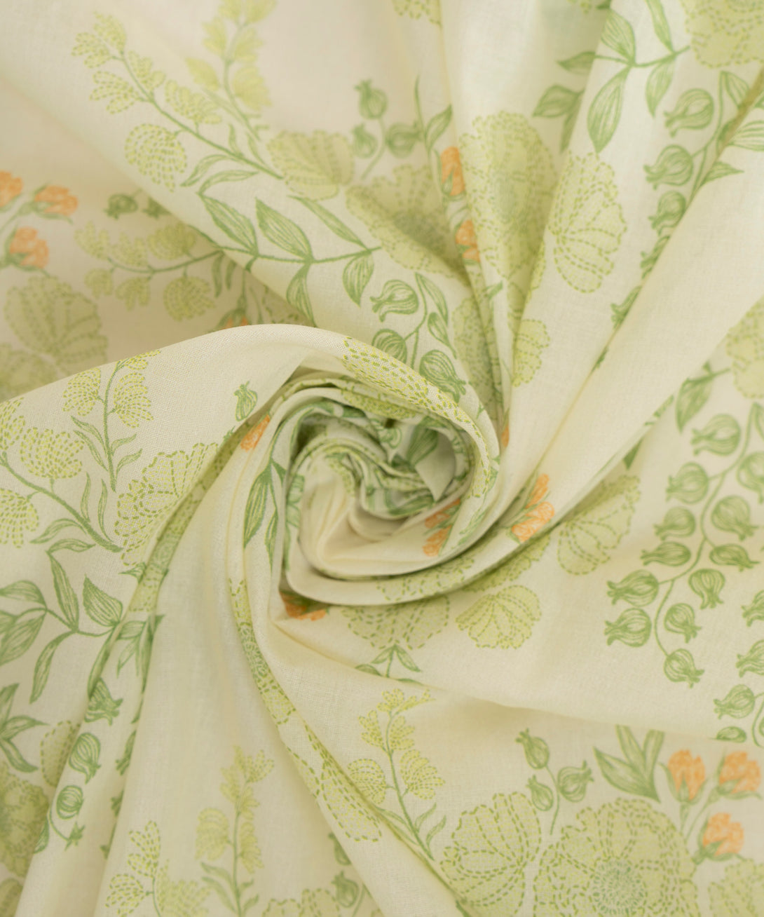Women's Fine Voile Green Printed Dupatta