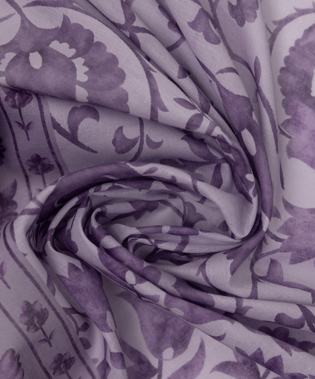 Fine Voile Purple Printed Dupatta