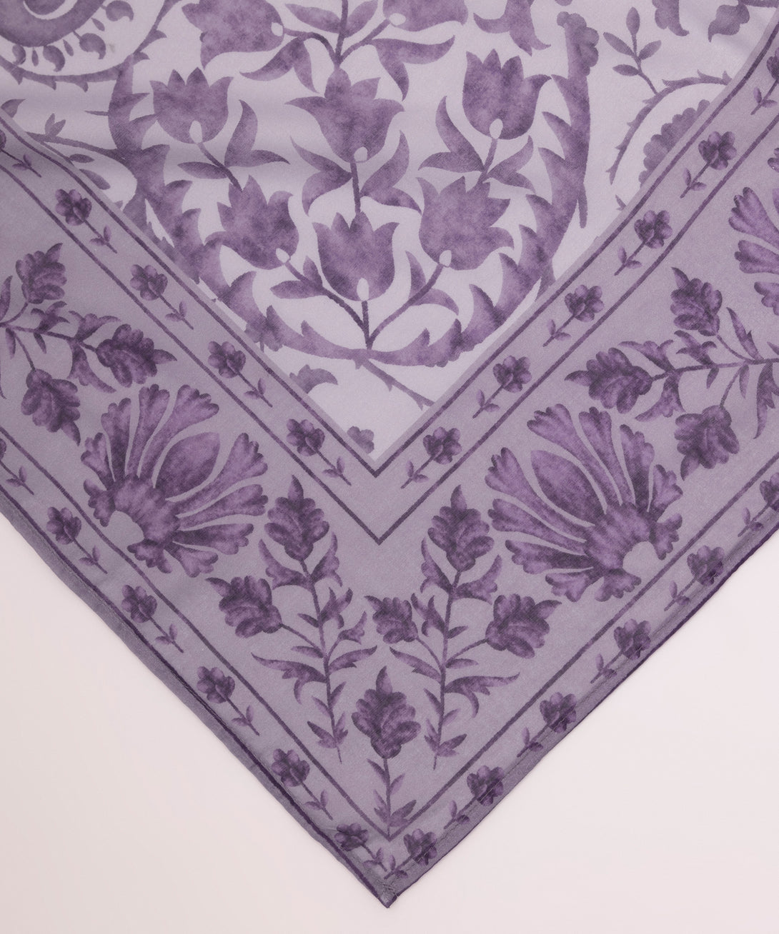 Fine Voile Purple Printed Dupatta