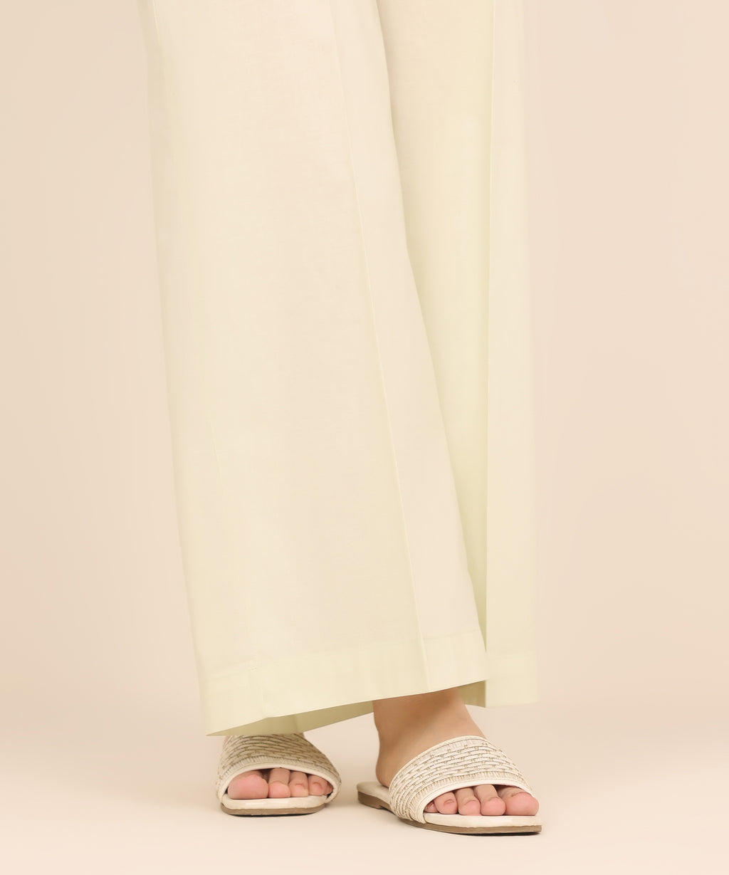 Women's RTW Cambric Green Solid Culottes