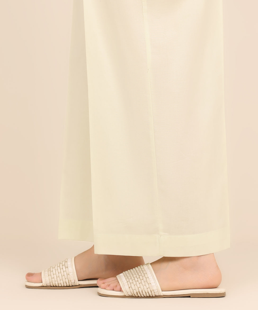 Women's RTW Cambric Green Solid Culottes