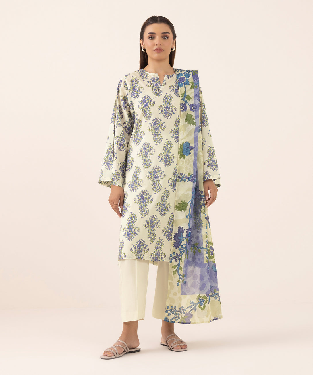 Fine Voile Multi Printed Dupatta