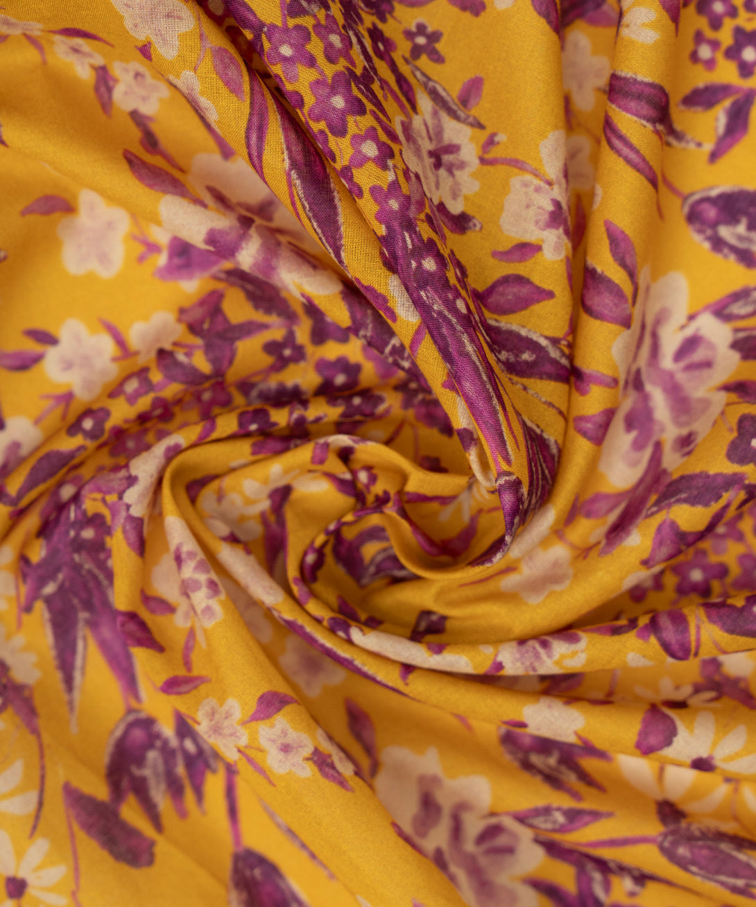 Women's Fine Voile Yellow Printed Dupatta