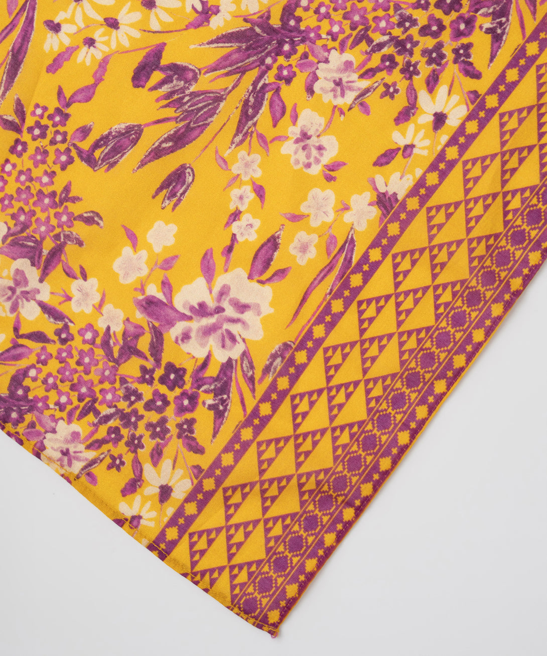 Women's Fine Voile Yellow Printed Dupatta