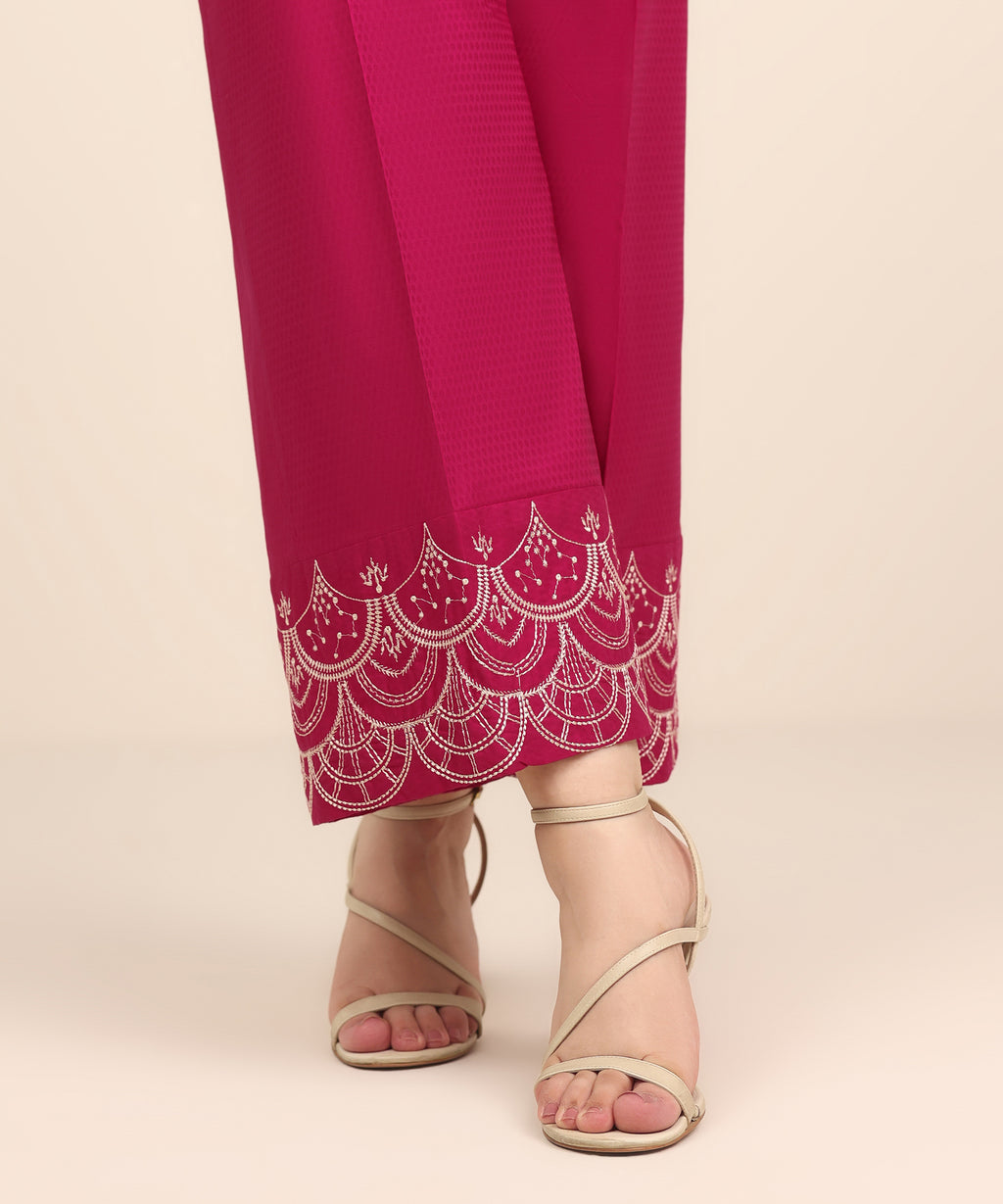 Embroidered Dobby Culottes