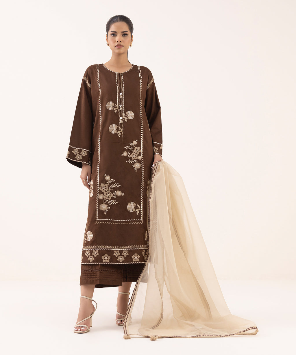 Embroidered Organza Dupatta