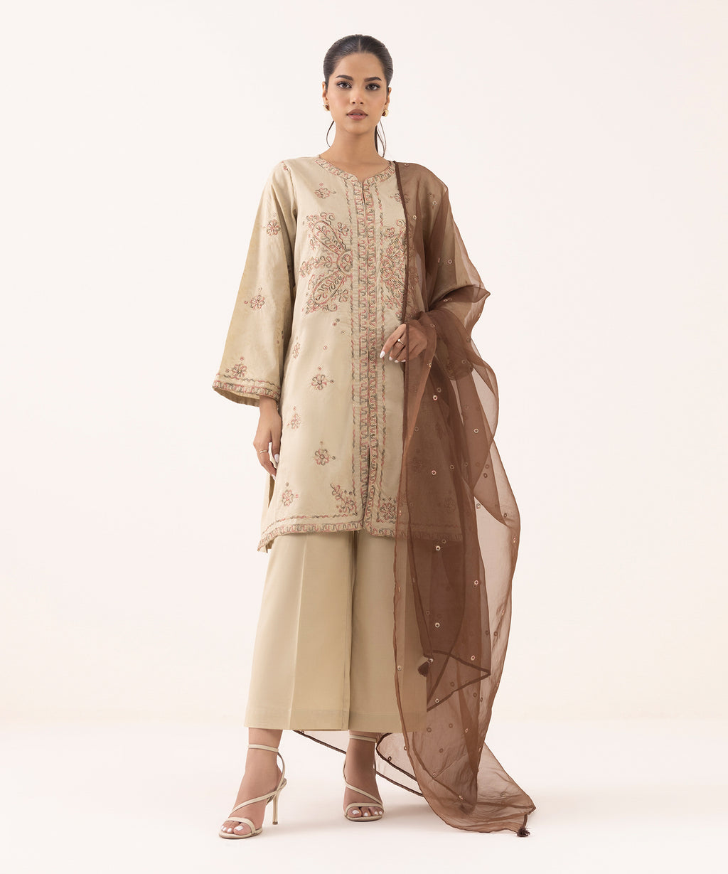 Embroidered Organza Dupatta