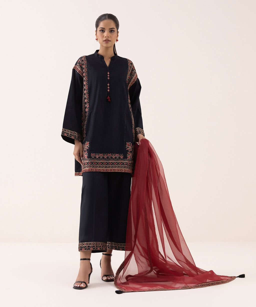 Embroidered Organza Dupatta