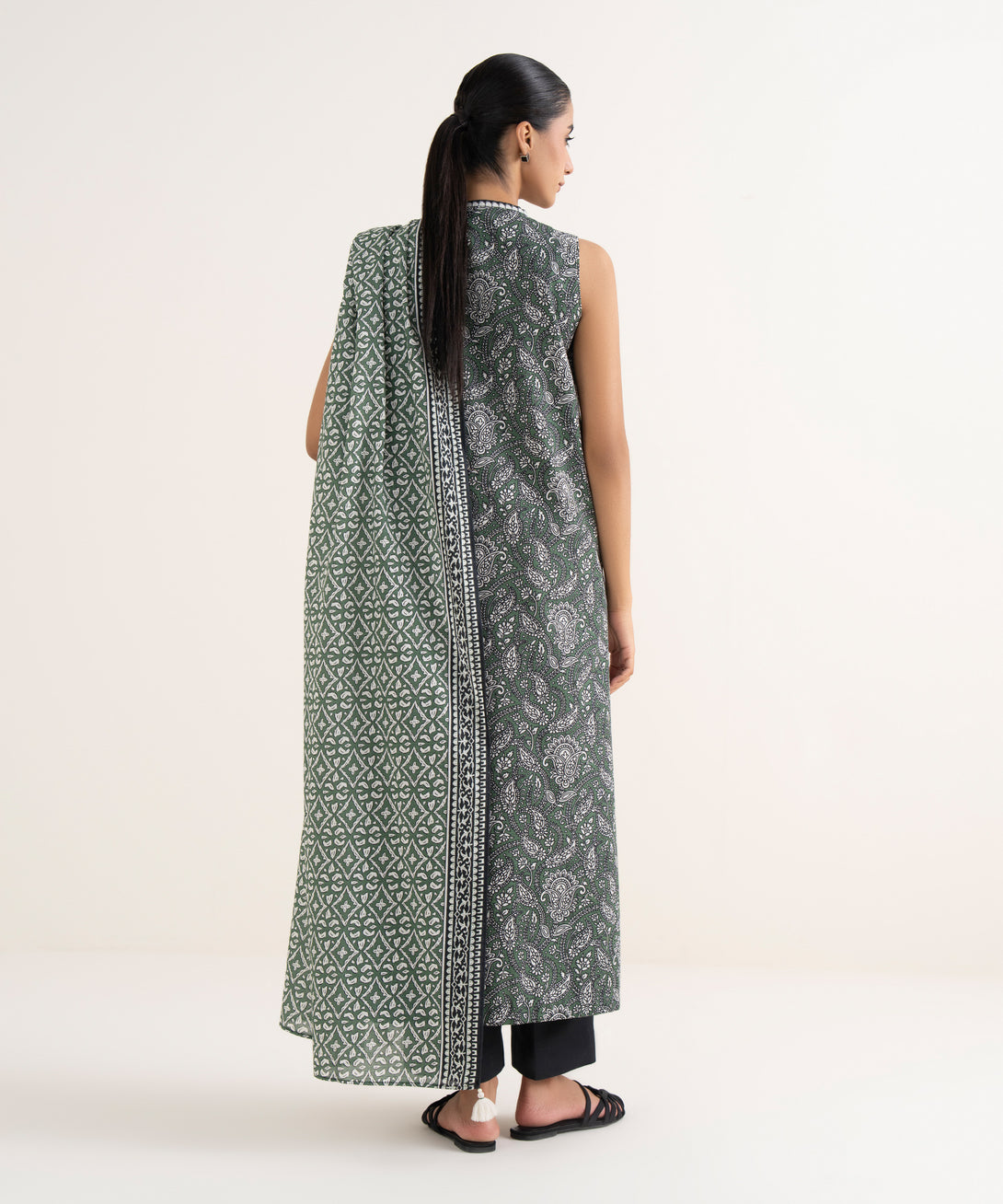 Women's Unstitched Lawn Printed Multi Two Piece Suit