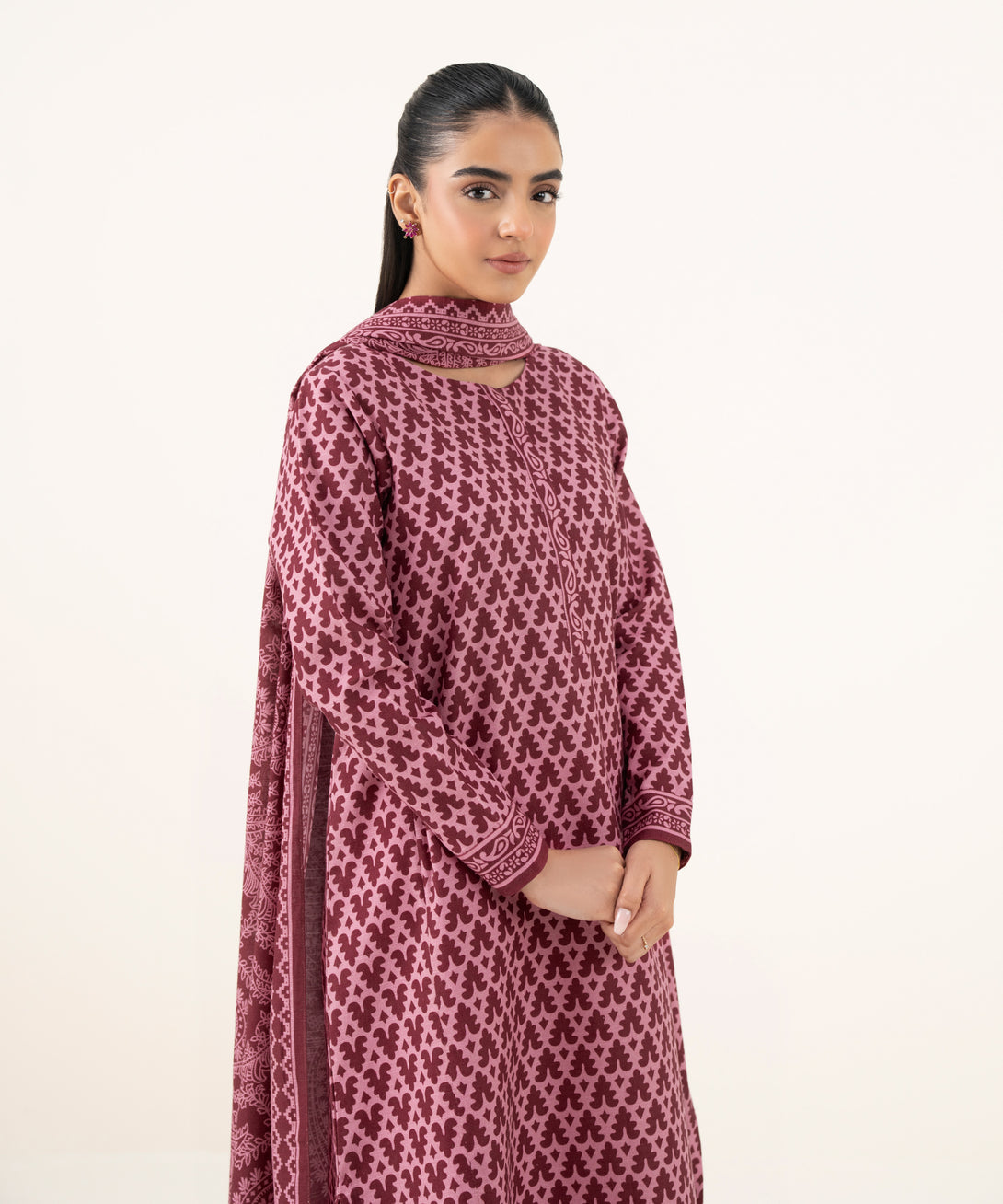 Women's Unstitched Lawn Printed Multi Three Piece Suit