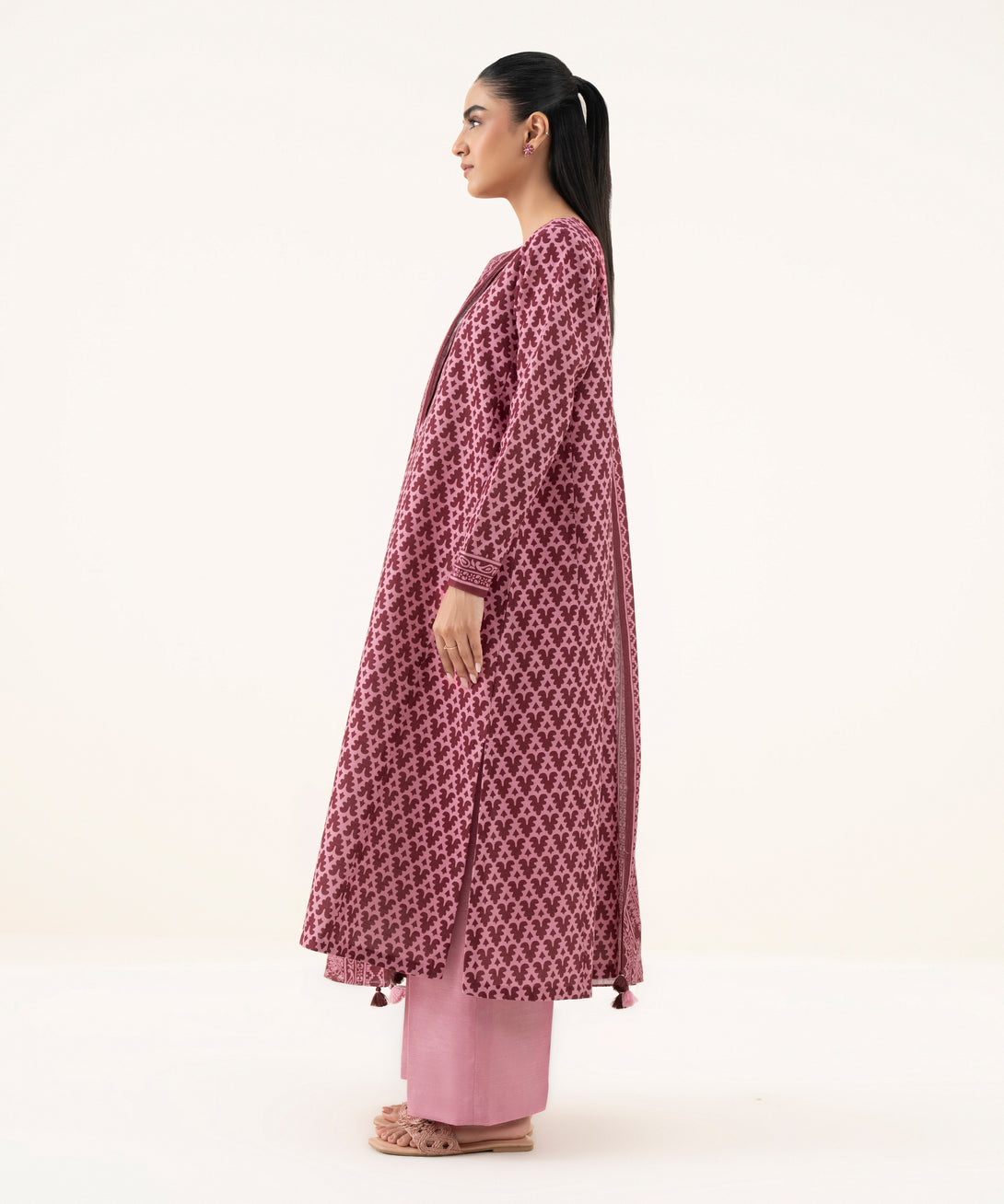 Women's Unstitched Lawn Printed Multi Three Piece Suit