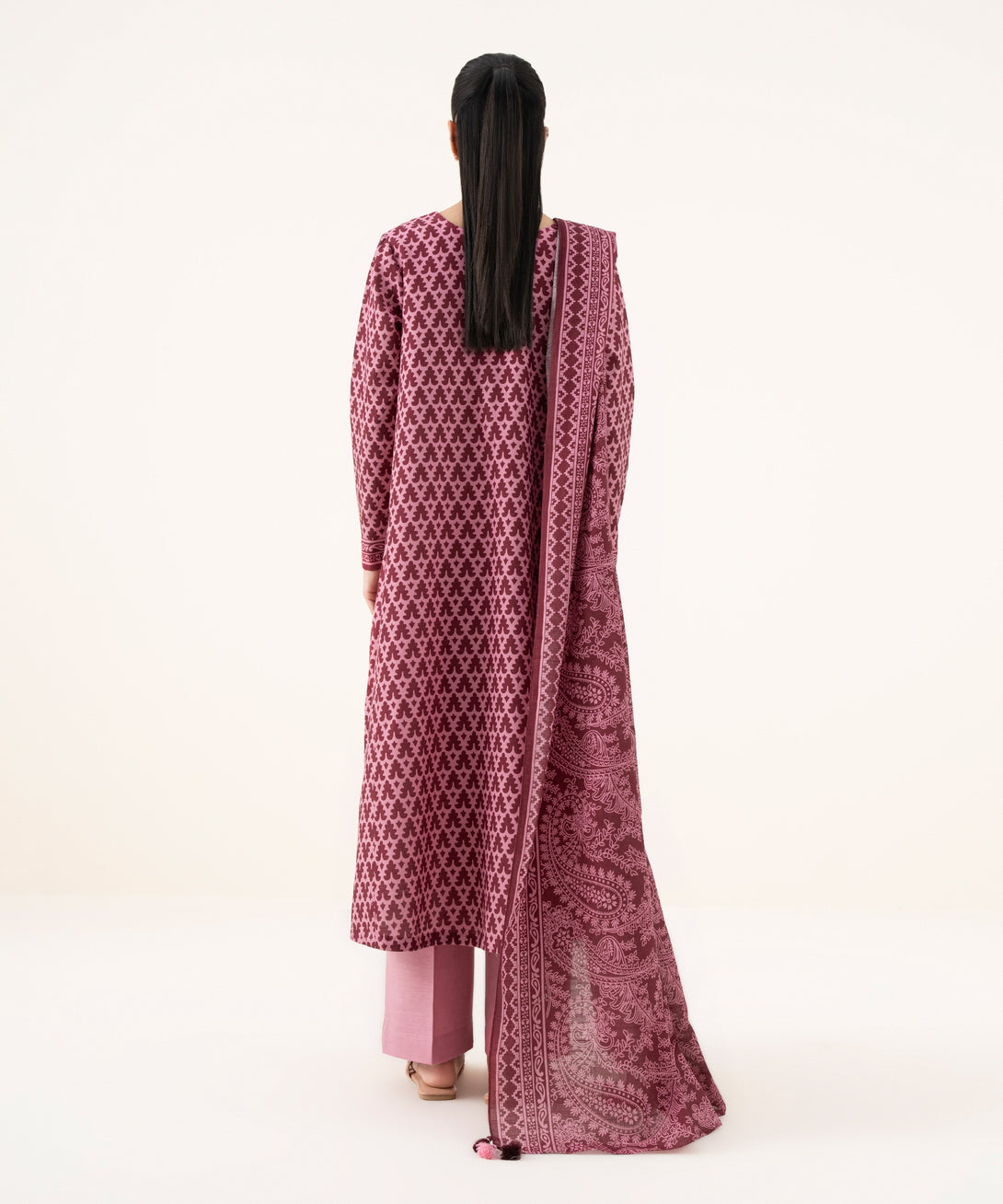 Women's Unstitched Lawn Printed Multi Three Piece Suit