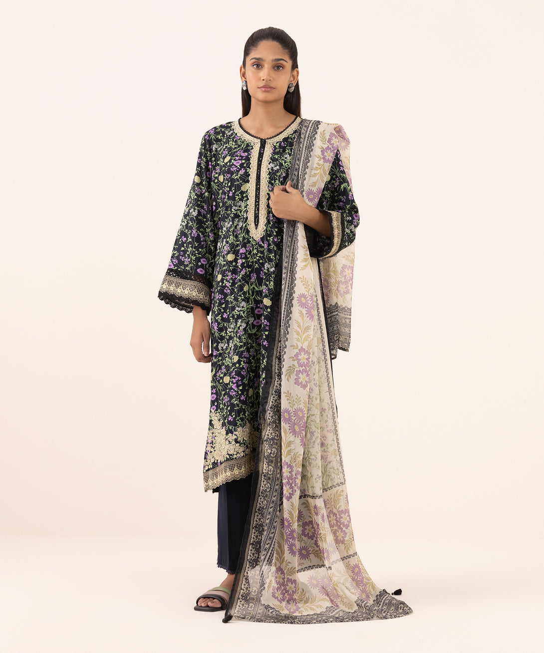 Blended Tissue Multi Printed Dupatta