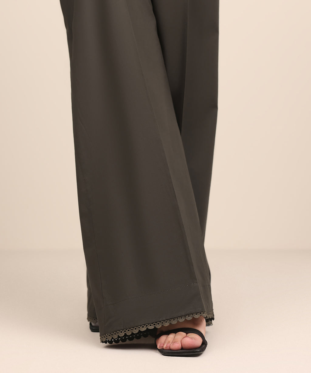 Solid cambric Flared Pants