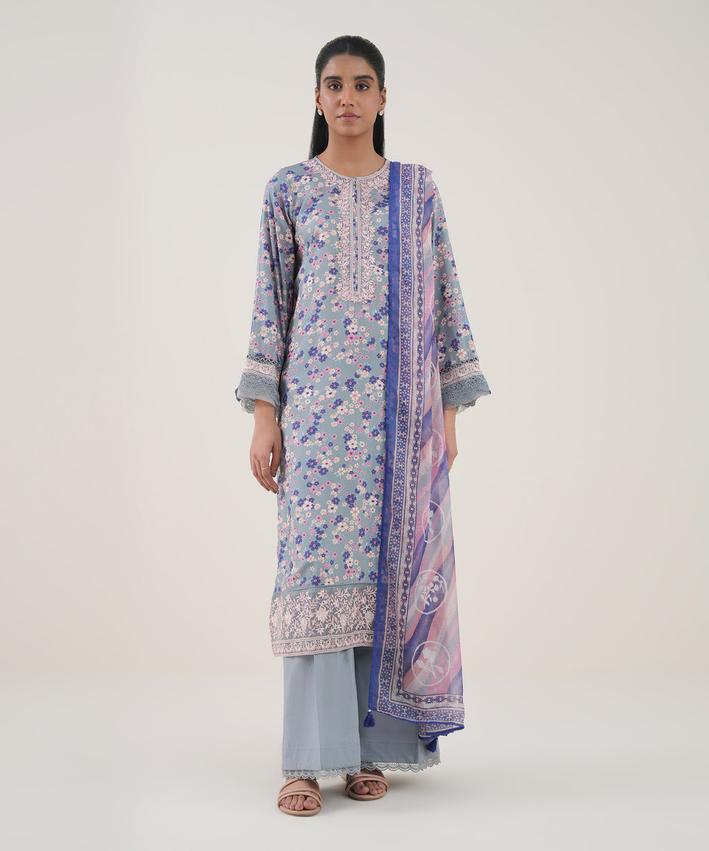 Women's Blended Tissue Multi Printed Dupatta