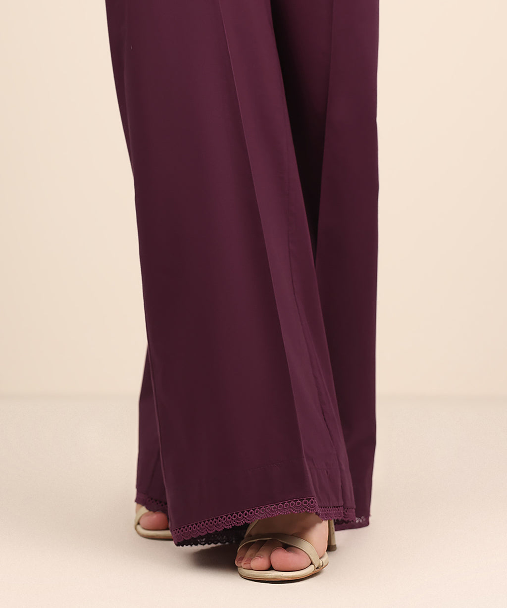 Solid cambric Flared Pants