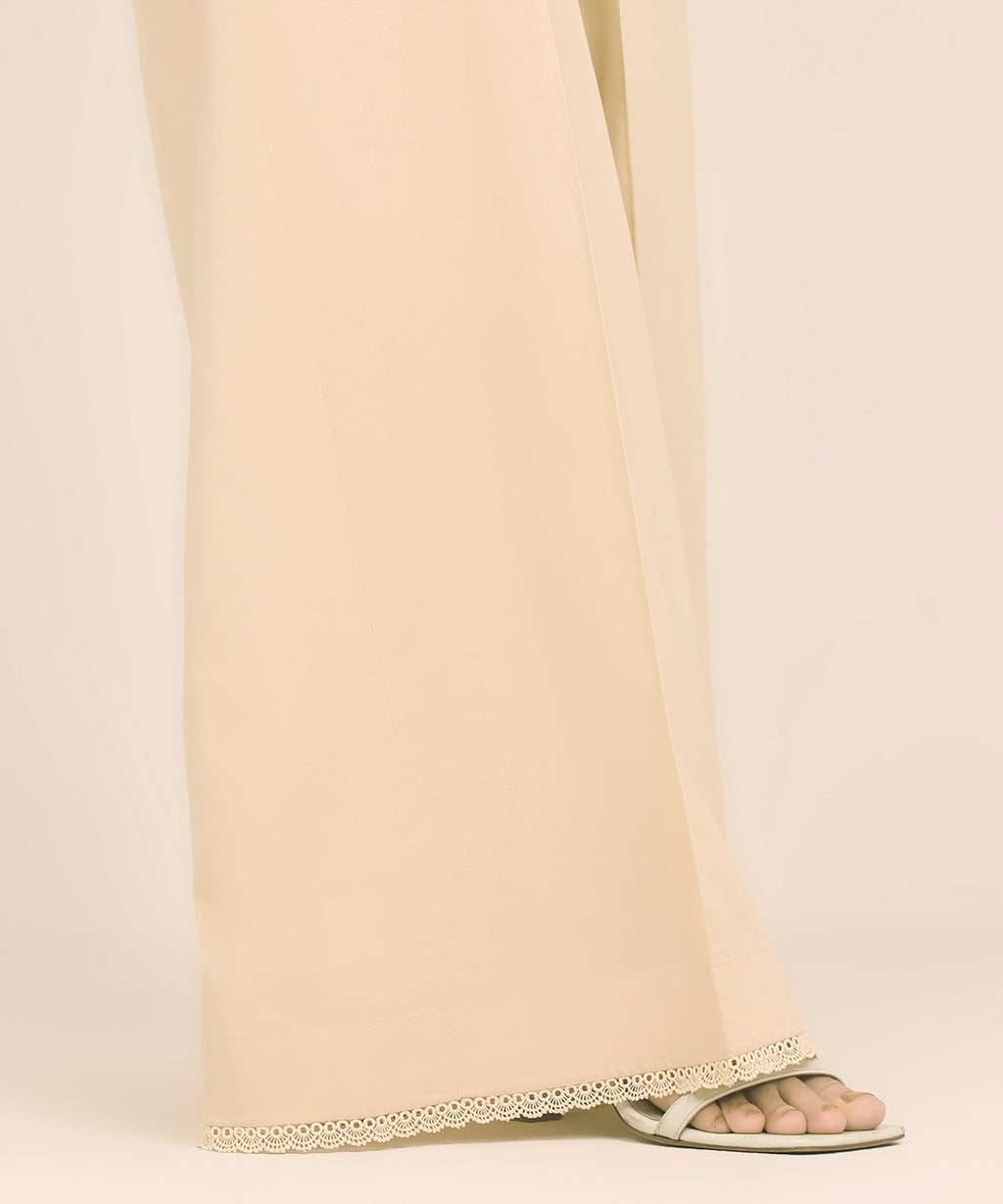 Solid cambric Flared Pants