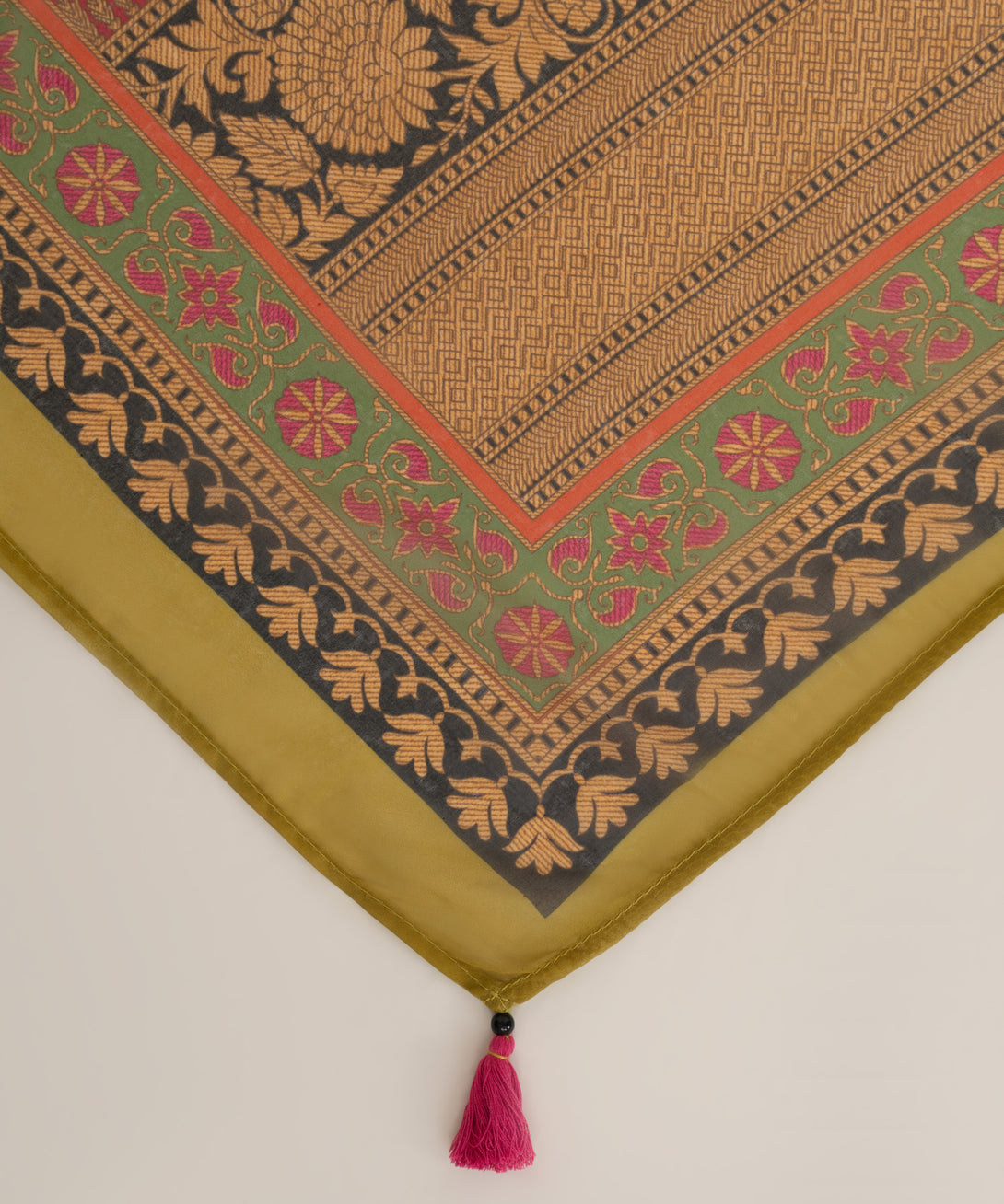 Women's RTW Blended Tissue Green Printed  Dupatta
