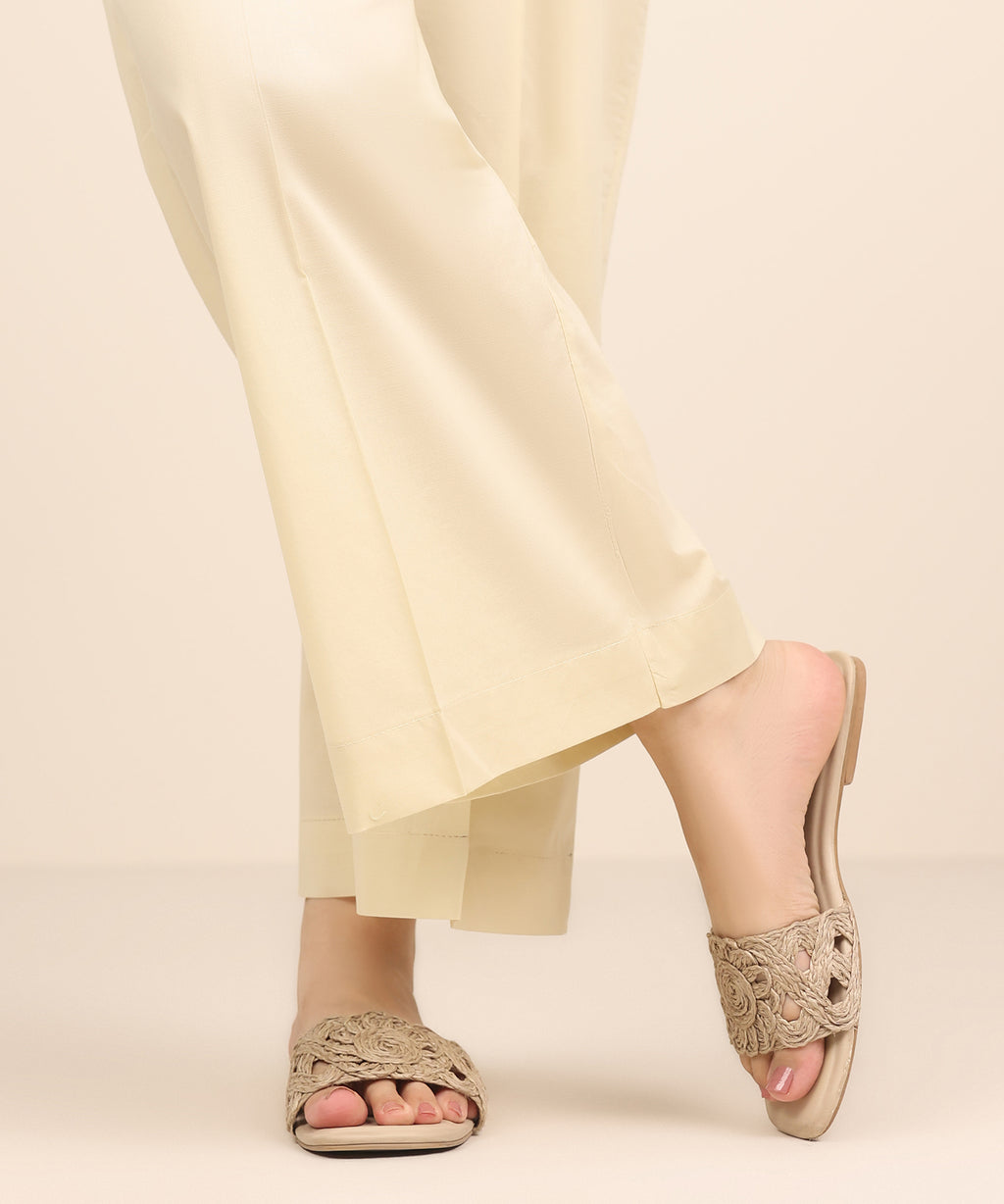 Women's RTW Cambric Off White Dyed Culottes