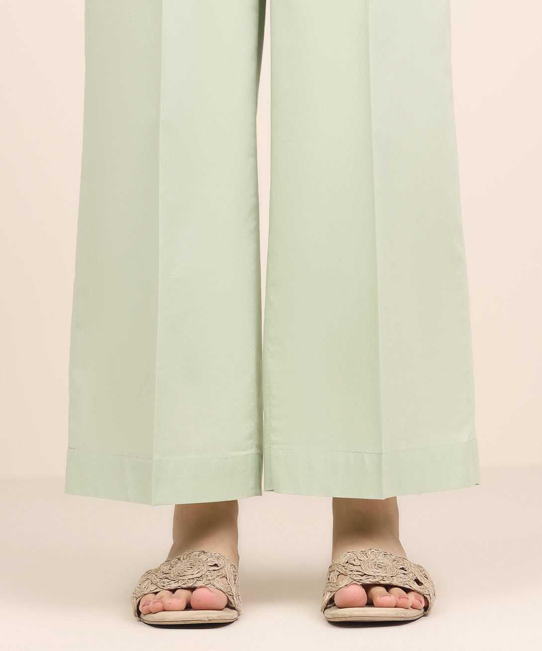 Women's RTW Cambric Green Dyed Culottes