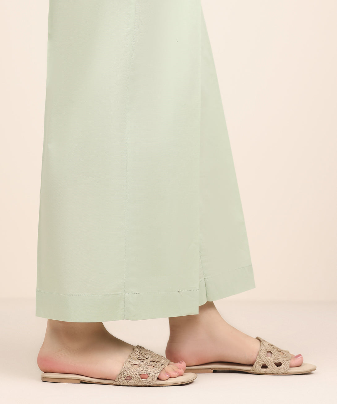 Women's RTW Cambric Green Dyed Culottes