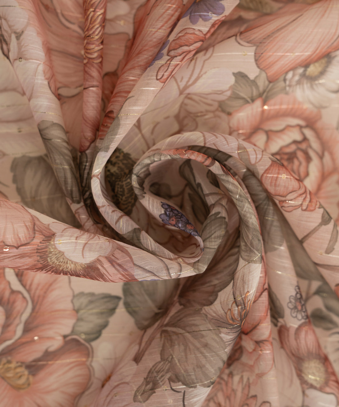 Women's RTW Manaar Peach Printed  Dupatta